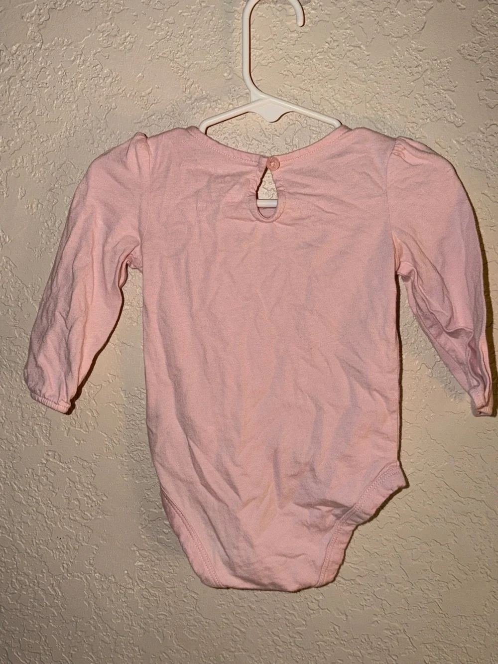 Carter's Light Pink Long-Sleeve Smocked Baby Bodysuit